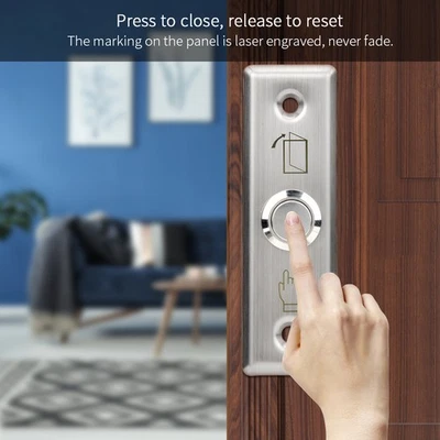 Door Access Control System Switch Door Release Out Unlock Exit Button - Image 1 of 4