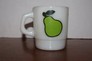 Anchor Hocking Fire King Cup Mug Fruit Theme Pear Stackable 8 oz. Coffee Tea - Picture 1 of 3