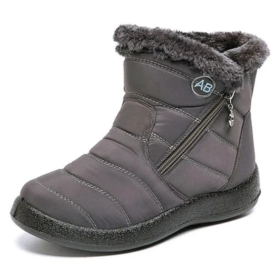 Impermeables Invierno Mujeres Zapatos Botas para Nieve Forradas de Piel Sin Cordones Cálidos Tobillo Talla EE. UU. Foto 1 de 4