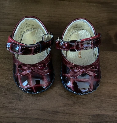 Zapatos Pediped Couture Collection Nadia Rojo 0-6 Meses Safari Edición Limitada Foto 1 de 4