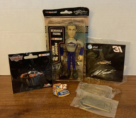 Jimmie Johnson #48 NASCAR Bobble Dobble Mini Bobblehead Bendable Figure + Extras Cover
