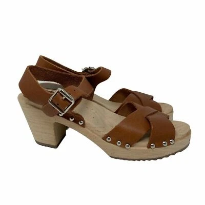 Sandalias zueco de cuero MIA Suecia Gertrude zapatos 8 Foto 1 de 4