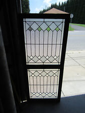 ~ ANTIQUE STAINED GLASS WINDOWS DOUBLE HUNG TOP & BOTTOM SET ~ SALVAGE