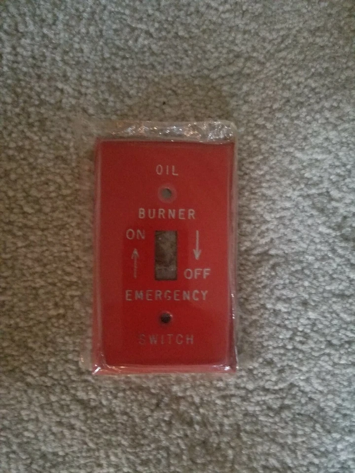 Placa de interruptor de metal de emergencia Mulberry Metals 41001, quemador de aceite, 1 banda, rojo Foto 1 de 1