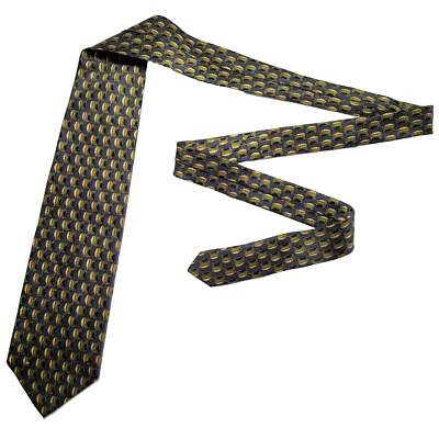 Corbata Hugo Boss para hombre verde oliva floral 100 % seda hecha a mano en Italia Foto 1 de 4