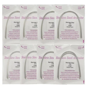 100pcs Dental Arch Wire Orthodontic Stainless Steel Ovoid Form Archwires Round - Picture 1 of 24