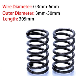 Compression Spring Various 0.3mm-6mm Diameter & 305mm Length Pressure Small - Foto 1 di 8