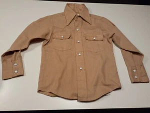Vintage 70s Wrangler Youth kid 7 pearl snap western shirt embroidered panda bear - Picture 1 of 9