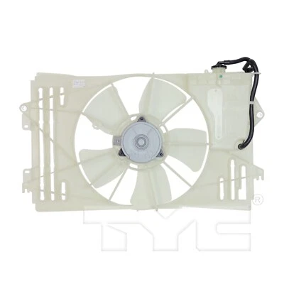 Dual Radiator and Condenser Fan Assembly TYC For 2003-2008 Toyota Corolla 1.8L - Image 1 of 4