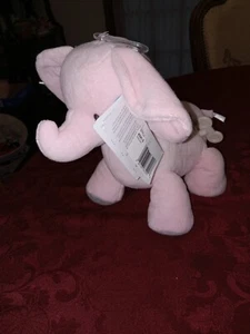 Carters Musical Wind Up Stuffed Plush Pink Elephant Gray Star Lullaby Moving Toy - Picture 1 of 7
