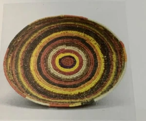 Landscape Basket. Tjanpi (wild harvested desert grass) with rainbow Madagascan r - Picture 1 of 9