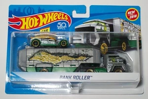 Hot Wheels 50th Anniversary 2018 Bank Roller with Detachable Trailer Bank & Car - Picture 1 of 4