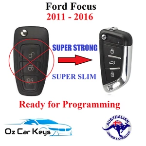 REMOTE FLIP KEY FOB COMPLETE FORD FOCUS 2011 2012 2013 2014 2015 2016 - Picture 1 of 18