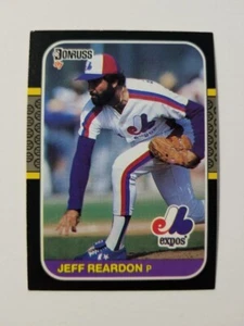 JEFF REARDON 1987 DONRUSS BASEBALL CARD #98 MONTREAL EXPOS - Picture 1 of 2