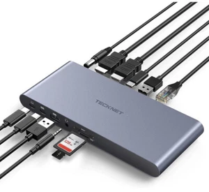 Station d'accueil pour ordinateur portable Tecknet (TK-DK001) USB 3.2 Gen 2 - Photo 1/4