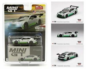 MINI GT #176 - MIJO EXCLUSIVE - SILVER - BENTLEY CONTINENTAL GT3 PRESENTATION