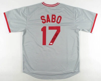 Chris Sabo Signed Cincinnati Reds Jersey (JSA COA) 1988 Rookie of the Year - Image 1 of 4