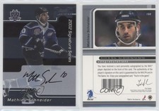 2002-03 ITG Be A Player Signature Series 2001-02 Buybacks Mathieu Schneider Auto