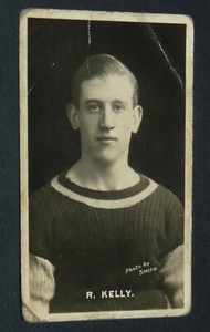 1925 DC THOMSON CARD FOOTBALL BOB KELLY BURNLEY FC CLARETS ENGLAND