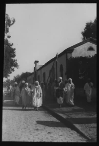 Foto ARGEL UNA FIESTA DE BODAS ÁRABE ARGELIA C1909 Linterna Mágica Diapositiva - Imagen 1 de 5