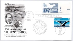50TH ANNIVERSARY OF THE PEACE BRIDGE, UNITED STATES & CANADA COMBO ARTCRAFT FDC - Picture 1 of 1