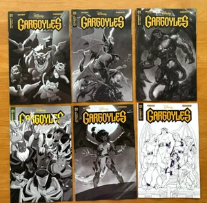 GARGOYLES #1 FOC 1:10 B&W Varianti Conner Purple Line DYNAMITE 12/7 PREVENDITA - Foto 1 di 7