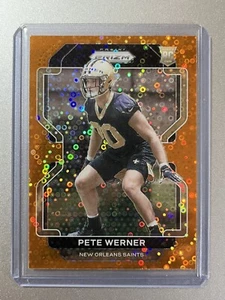 Pete Werner New Orleans Saints Panini Prizm NFL 2021 ORANGE DISCO PRIZM ROOKIE - Bild 1 von 6
