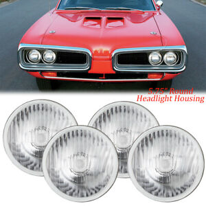 4X 5.75" LED Headlights Round Housing for Dodge Charger Coronet Dart Chrysler