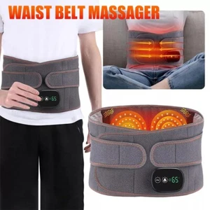 Electric Massage Belt Cordless Heated w/ Back Support Waist Vibration Massager - Picture 1 of 20