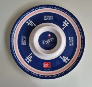MLB LA Dodgers Nacho and Dip coleccionable melamina placa de plástico Jack in the Box - Imagen 1 de 4
