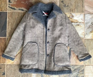Vintage WIMAN Women’s Western Faux Leather Rancher Chore Jacket Sherpa Lined M - Picture 1 of 5