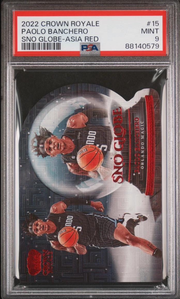 2022 Crown Royale Paolo Banchero #15 Sno Globe Asia RED RC Rookie (POP only 4)