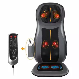 Back Neck Massage Seat Chair Cushion with Heat 3D Finger Pressure & Vibration - Picture 1 of 9