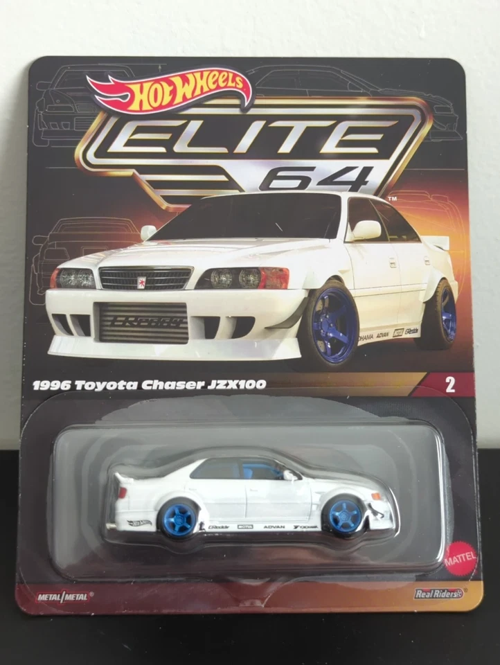 Hot Wheels Elite 1996 Toyota Chaser JZX100 1/64 Car - HGW10