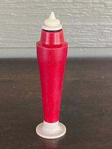 Vintage Celluloid Thread Case Spool Sewing Supply Red White - Picture 1 of 7