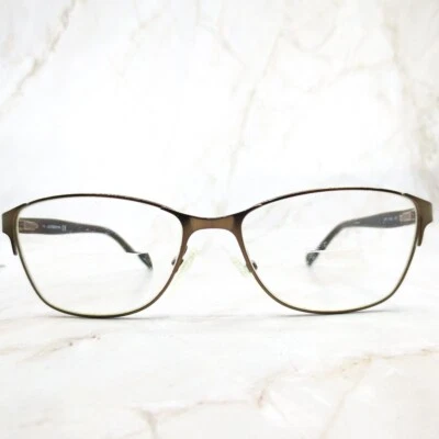Marco de gafas Liz Claiborne L617 OJZJ para mujer marrón metal medio borde 55-16-135 Foto 1 de 4