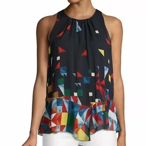 Joie Women's Kalinda Sleeveless Blouse Silk Lightweight Blue Multi Size Medium - Picture 1 of 8