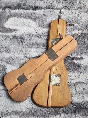 Alfombra lanzaderas madera vintage aguja deslizante alfombra tejido gancho punzón herramienta primitiva Foto 1 de 4