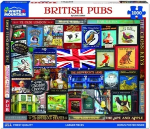 Rompecabezas British Pubs 1000 piezas 760 mm x 610 mm de White Mountain - Imagen 1 de 5