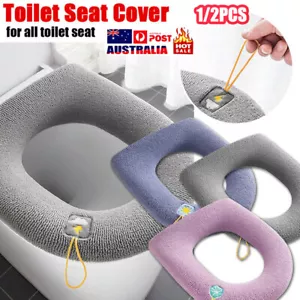 Winter Warm Soft Washable Toilet Seat Closestool Cover Cushion Warm Mat Pad NW - Picture 1 of 40