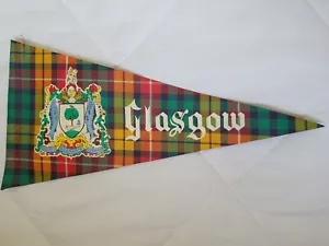 Vintage Rare Glasgow Scotland Let Flourish Flag Pennant 12" - Picture 1 of 2
