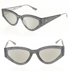 CHRISTIAN DIOR CATSTYLE 1S Gray Silver Mirrored LIMITED Sunglasses CATSTYLEDIOR - Picture 1 of 13