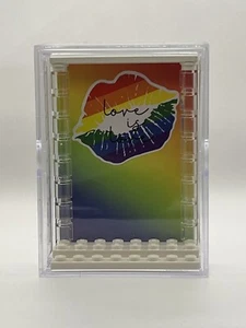 Minifigure Display Case For Lego Pride Love is Love NO MINIFIG INCLUDED - Picture 1 of 3