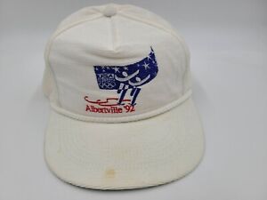 Vintage 1992 Albertville Olympics Team USA Strapback Adjustable Trucker Hat Cap