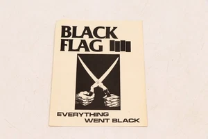 Original 1980er schwarze Flagge alles ging schwarz Aufkleber 5,5"x4,25" - Bild 1 von 4