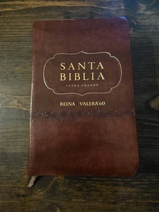 Santa Biblia Reina Valera Peniel Letra Grande Piel Italiana Concordancia Marrón - Foto 1 di 13