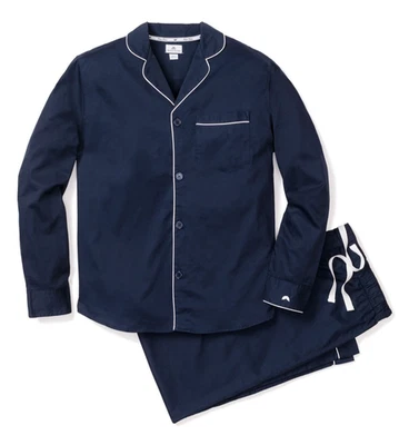 CONJUNTO DE PIJAMA MASCULINO FLANELA CLÁSSICA AZUL MARINHO US$ 118 NOVO COM ETIQUETAS/PETITE PLUME Tamanho: GRANDE - Imagem 1 de 4