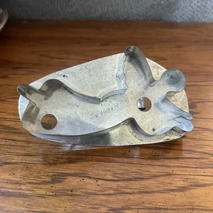 Vintage W. Roberts Flat Back Primitive Ausstecher Engel Cherub mit Harfe 5" - Bild 1 von 8