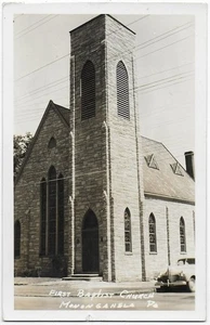 ( 8464 ) 1948 RPPC Auto in der First Baptist Church Monongahela Pennsylvania - Bild 1 von 1