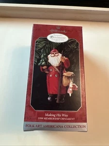 1998 Vintage Hallmark Christmas Ornament Making His Way - Picture 1 of 2